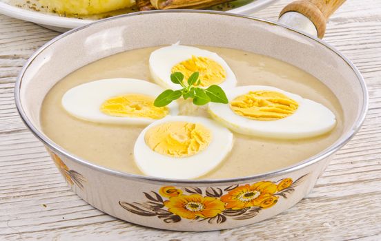 Eggs in mustard sauce