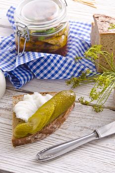 pickled gherkins and onions 