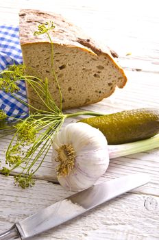 pickled gherkins and onions 