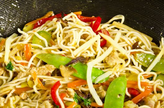 Asian noodles with meat