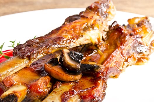 Roasted ribs burnt