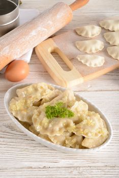 Pierogi.Polish christmas dish