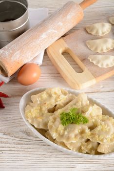 Pierogi.Polish christmas dish