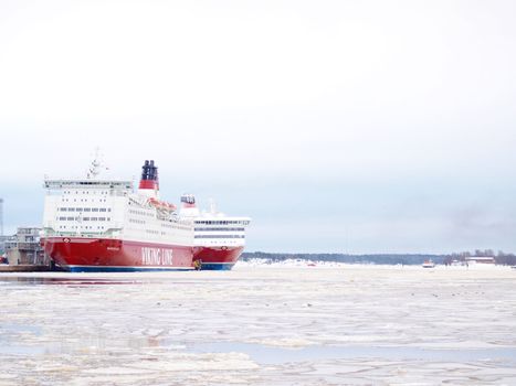 Vikingline at harbor in Helsinki Finland, Europe