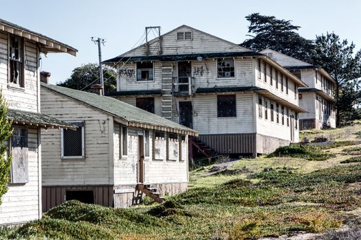 Abandoned Fort Ord Army Post in Monterey, California.