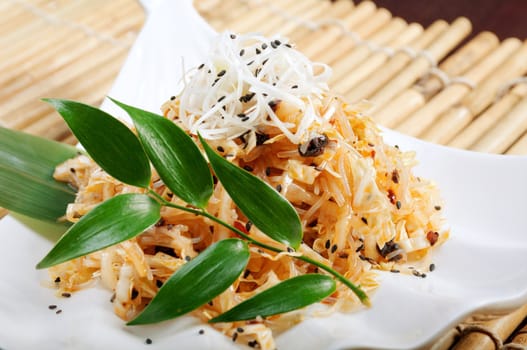 chinese cuisine .salad with cabbage
