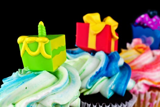 A close up cup cake decoration