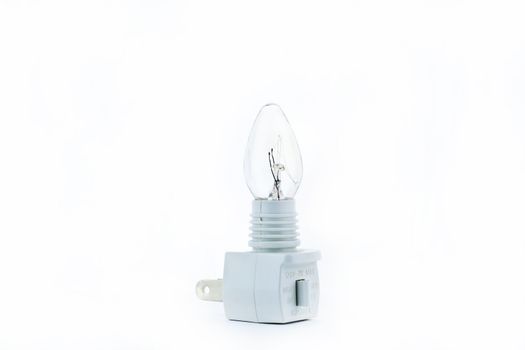 close up of a white mini wall lamp