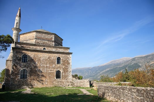 minaret of its kale mosque in ioannina greece