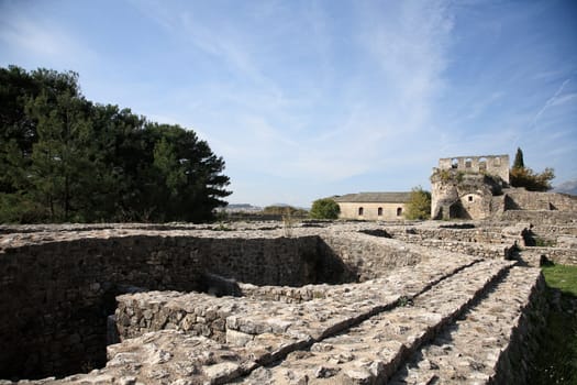 ruins of a beautiful byzantine monument in ioannina,Greece