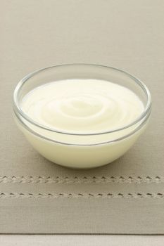 fresh and delicious creamy yogurt a healthy, nutritious and smooth snack