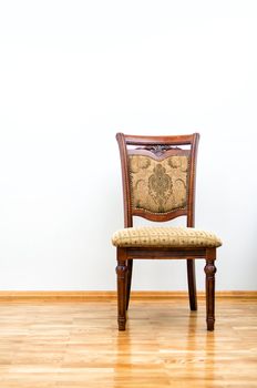 Interior with classic chair on wooden floor