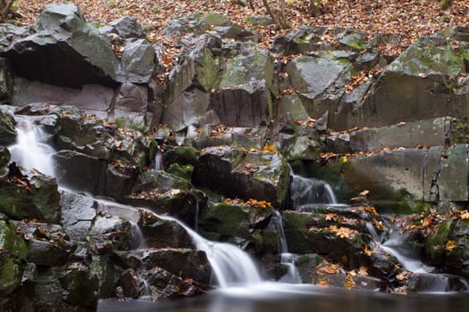 Waterfall in the autumn