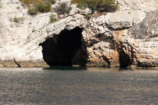 sea cave on the rocky coast