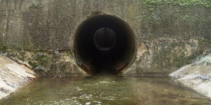 water drainage channel on black hole