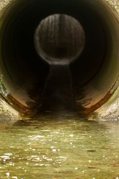 water drainage channel on black hole