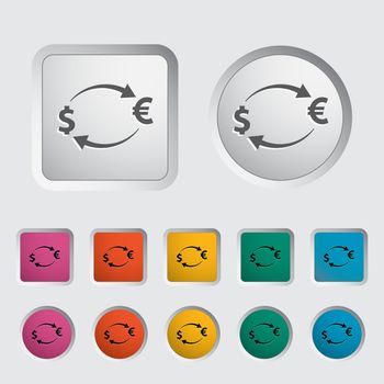 Currency exchange single icon. Vector illustration.