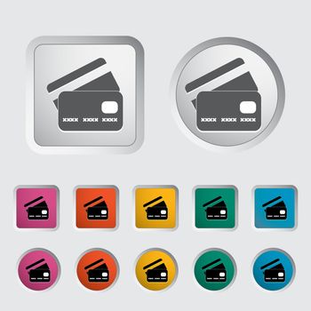 Credit card single icon. Vector illustration.
