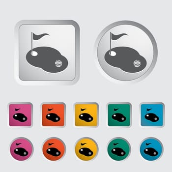 Golf single icon. Vector illustration.