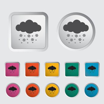 Snowfall single icon. Vector illustration.