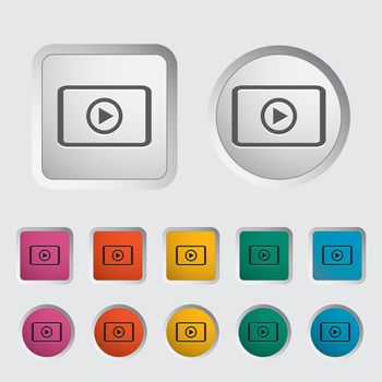 Video player icon. Vector illustration.