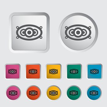 Icon of car speakers. Vector illustration.