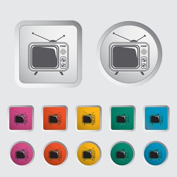 TV single icon. Vector illustration.