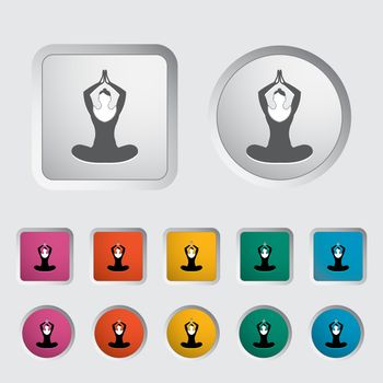 Yoga icon. Vector illustration EPS.