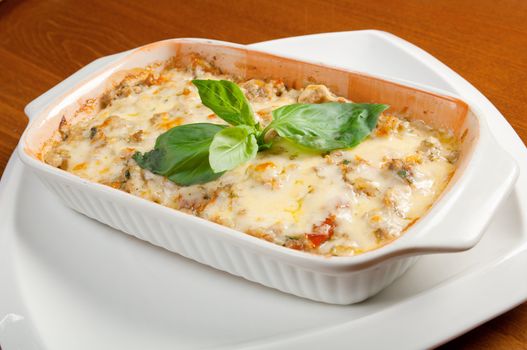 Lasagna with beef .Italian cuisine
