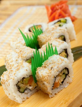 Japanese sushi . traditional japanese food