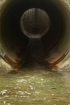 water drainage channel on black hole
