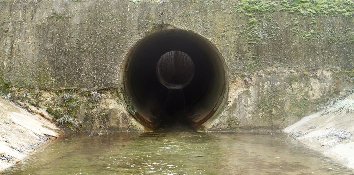 water drainage channel on black hole