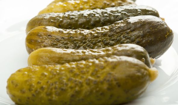 Gherkin pickles close up .Shallow depth-of-field