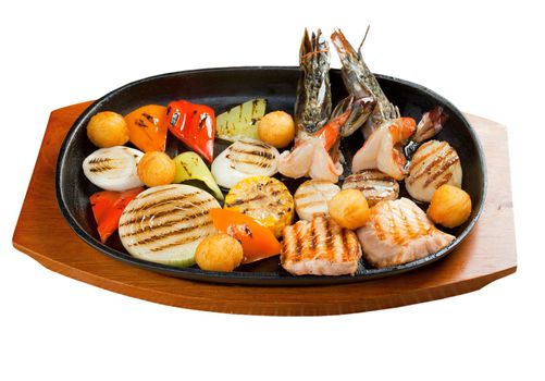 seafoods with vegetable,chinese cuisine 