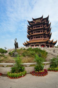 Yellow Crane Tower temple Landmark Travel Destination, Wuhan Hubei China