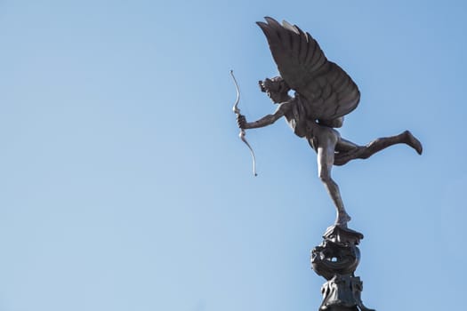 Eros Cupid statue of Piccadilly Circus, London England UK