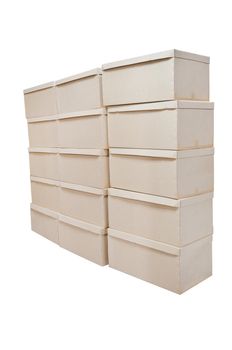 Cardboard boxes isolated on white