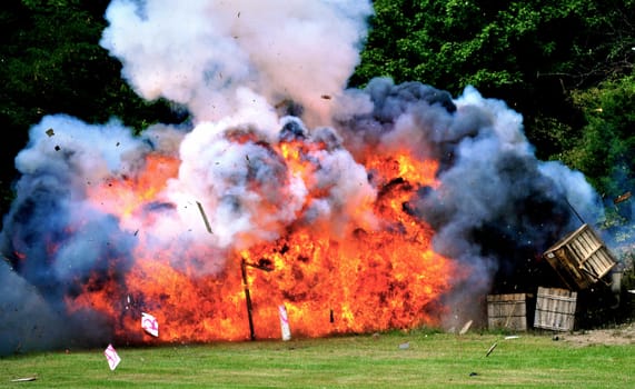 Civil War Re-enactment - explosion