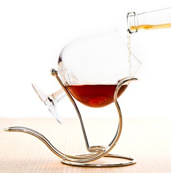 a goblets  of cognac