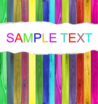 Colorful wood background with text spase