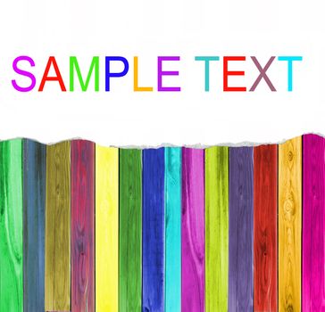 Colorful wood background with text spase