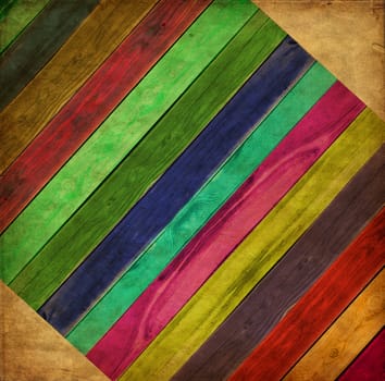 Vintage Colorful wooden wall