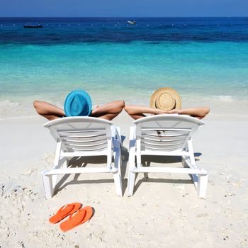 Couple on a tropical beach