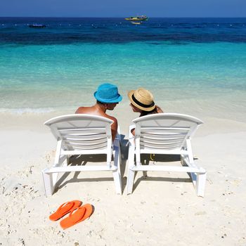 Couple on a tropical beach