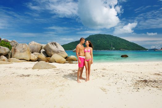 Couple on a tropical beach