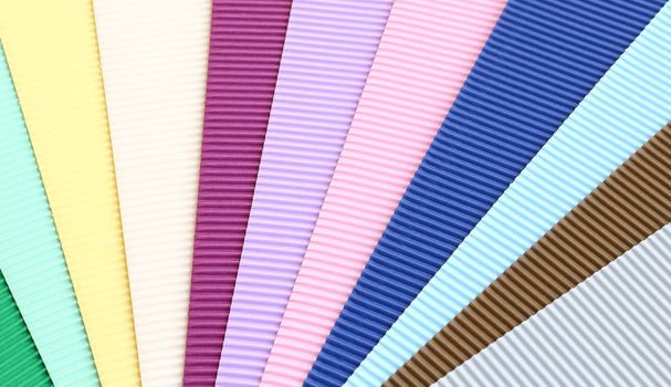 Texture of color corrugated paper set