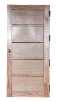 Wood door isolated on white