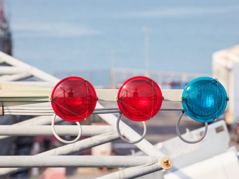traffic warning lights on ship