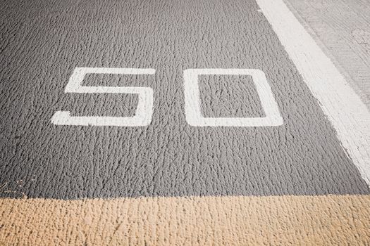 Runway on an Aircraft Carrier with designation marking