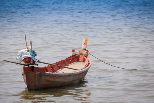Empty boat in the sea